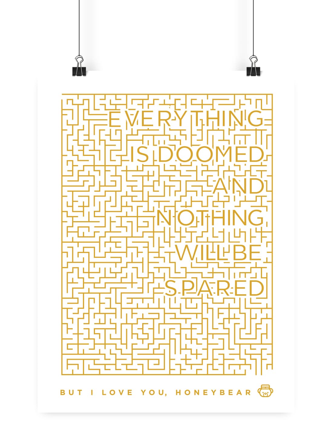 Honeybear poster white