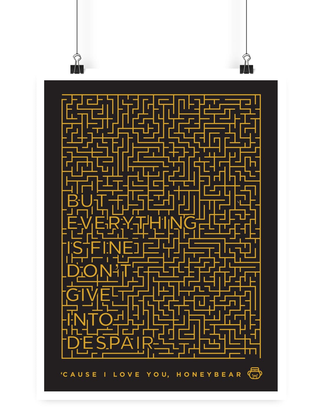 Honeybear poster black