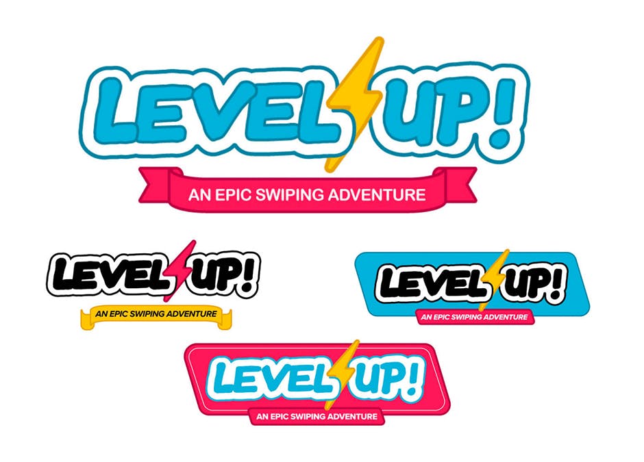 Level Up logo comps
